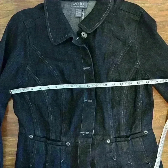 Motto Dark Wash Jean Jacket Women’s Size Buttons Comfy - Picture 6 of 6